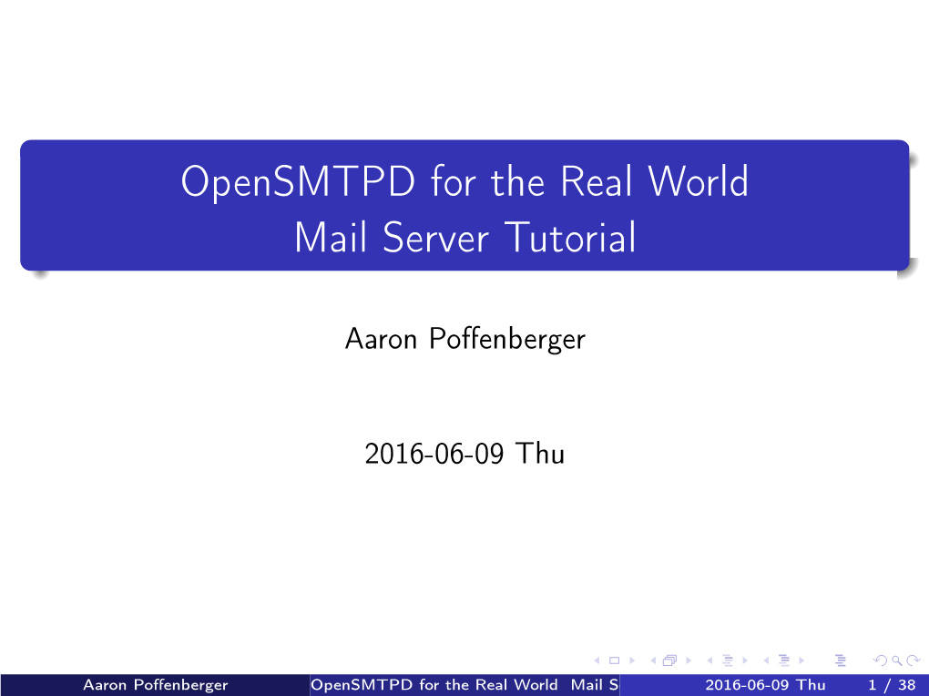Opensmtpd for the Real World Mail Server Tutorial