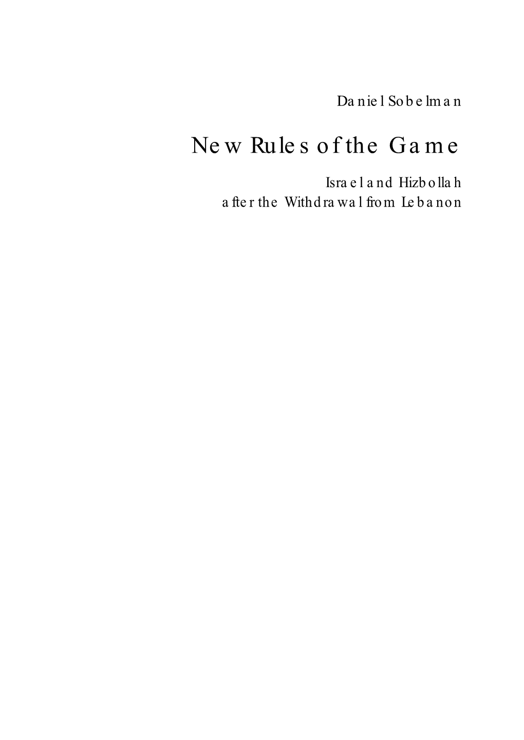 Rules of the Game