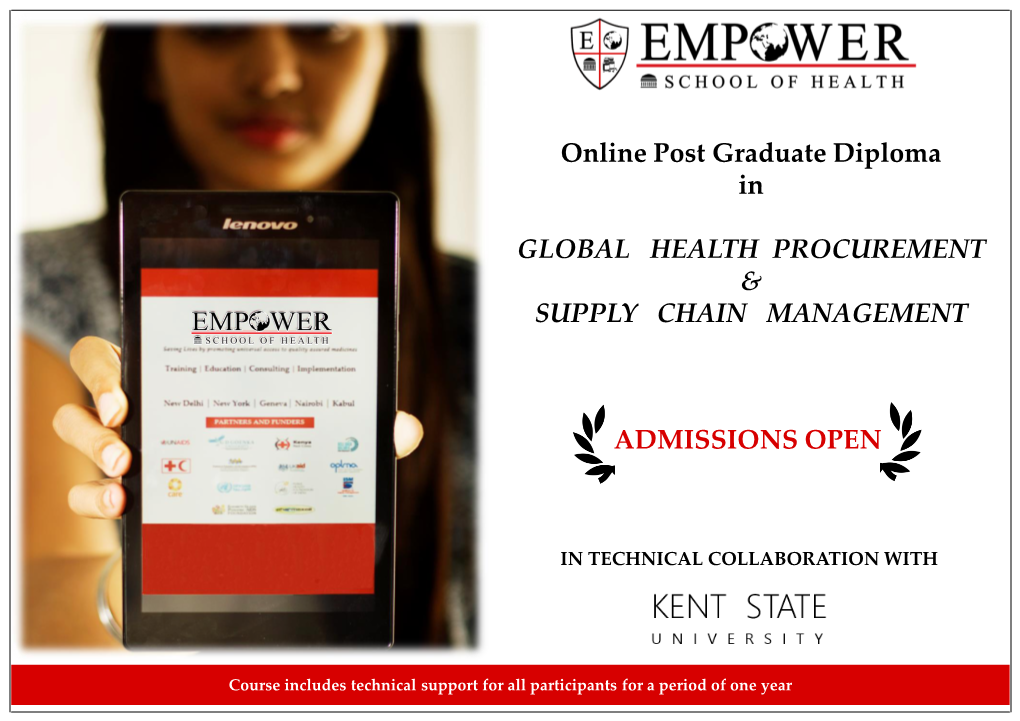 ADMISSIONS OPEN Online Post Graduate Diploma in GLOBAL