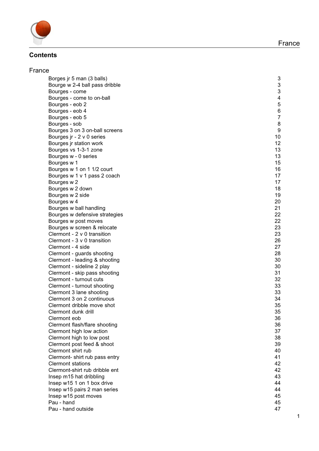 France Contents