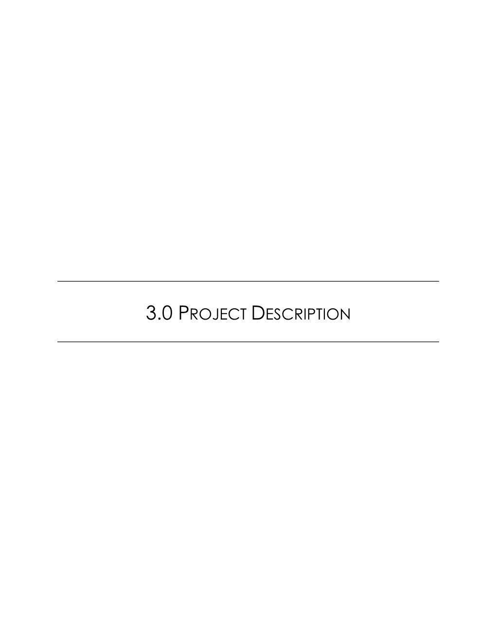 3.0 Project Description 3.0 Project Description