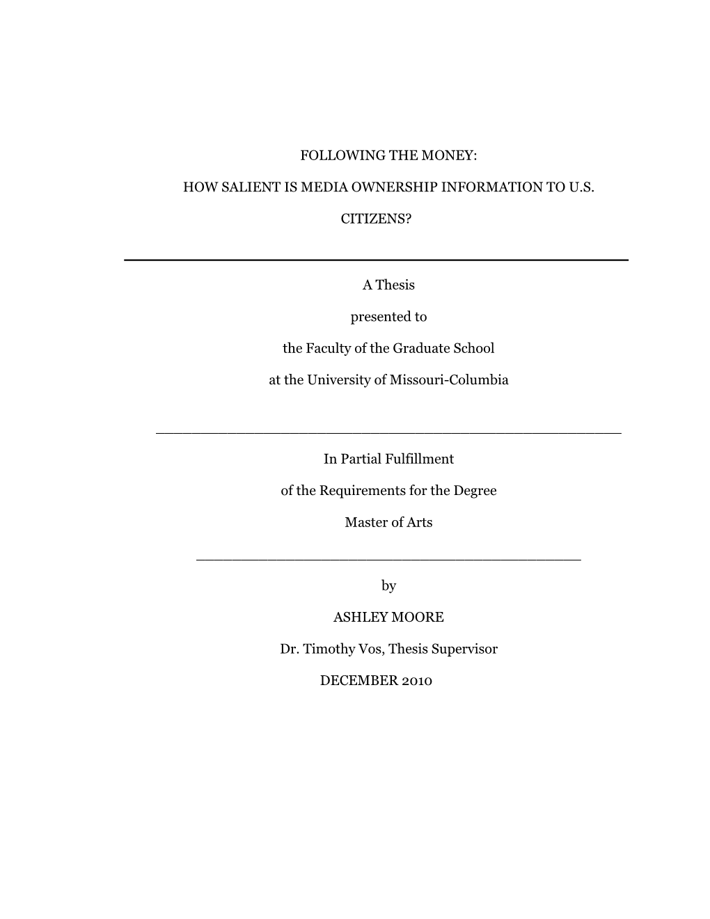 Following the Money: How Salient Is Media Ownership Information to U.S