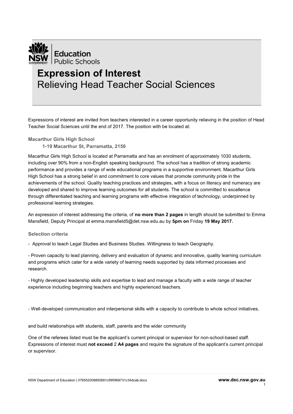 Expression of Interest s2