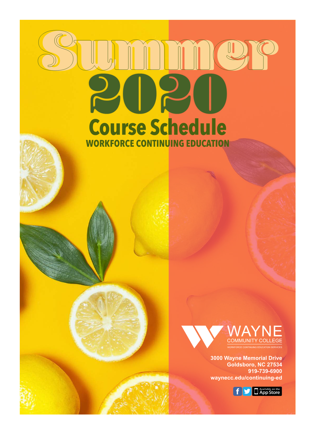 Workforce Continuing Education Summer 2020 Course Schedule