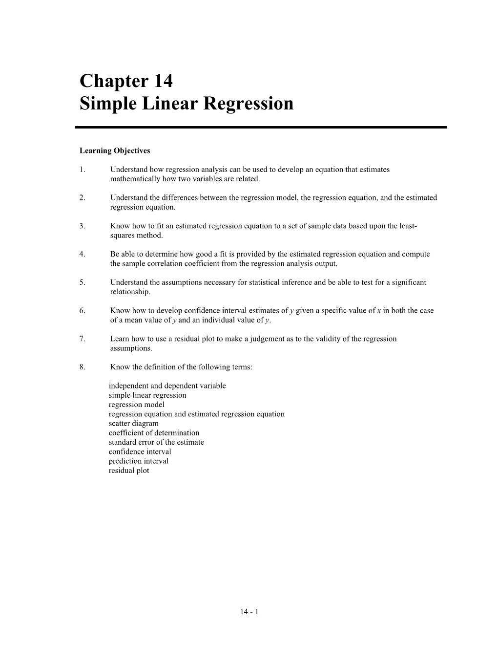 Simple Linear Regression