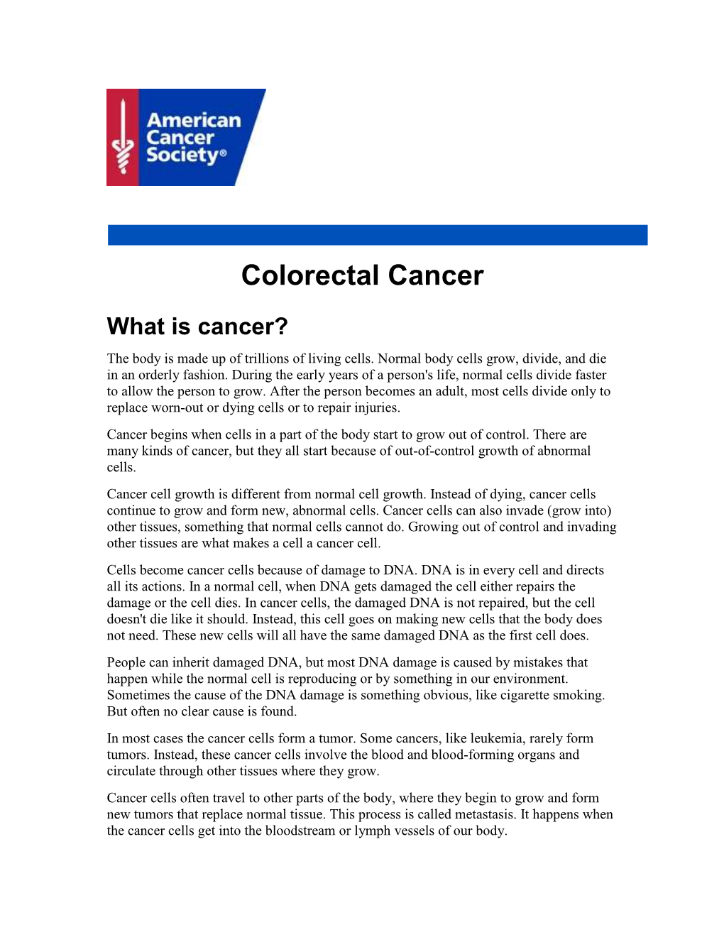 Colorectal Cancer