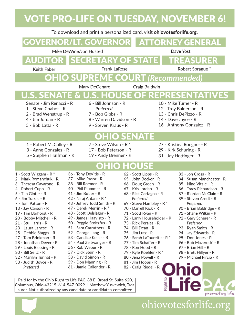 Ohiovotesforlife.Org