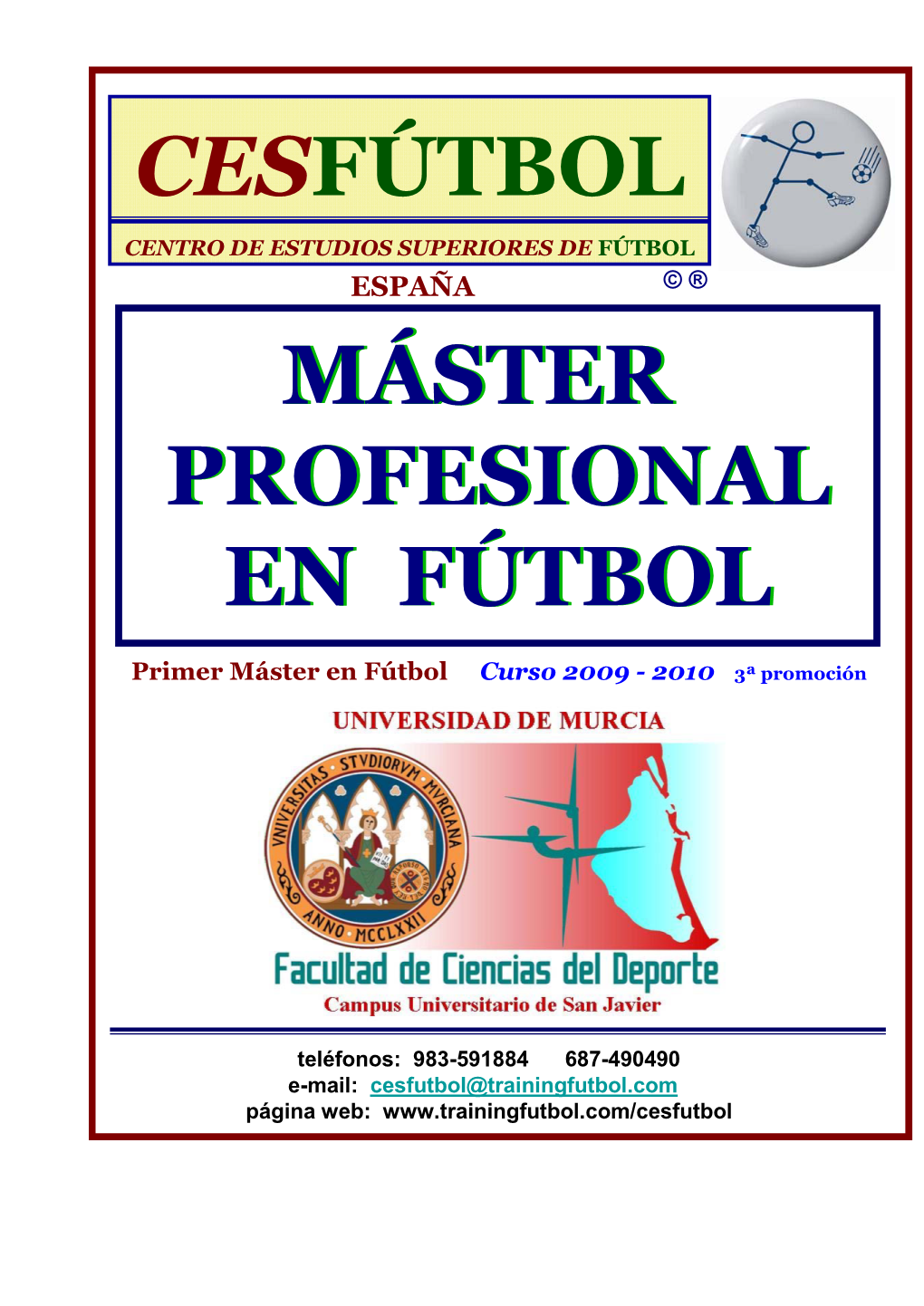 Cesfútbol Máster Profesional En Fútbol