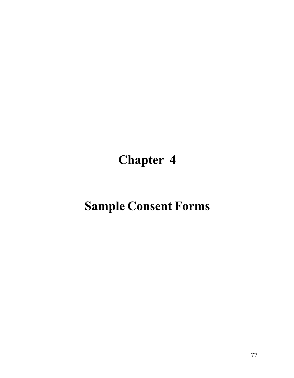 Sample Consent Forms