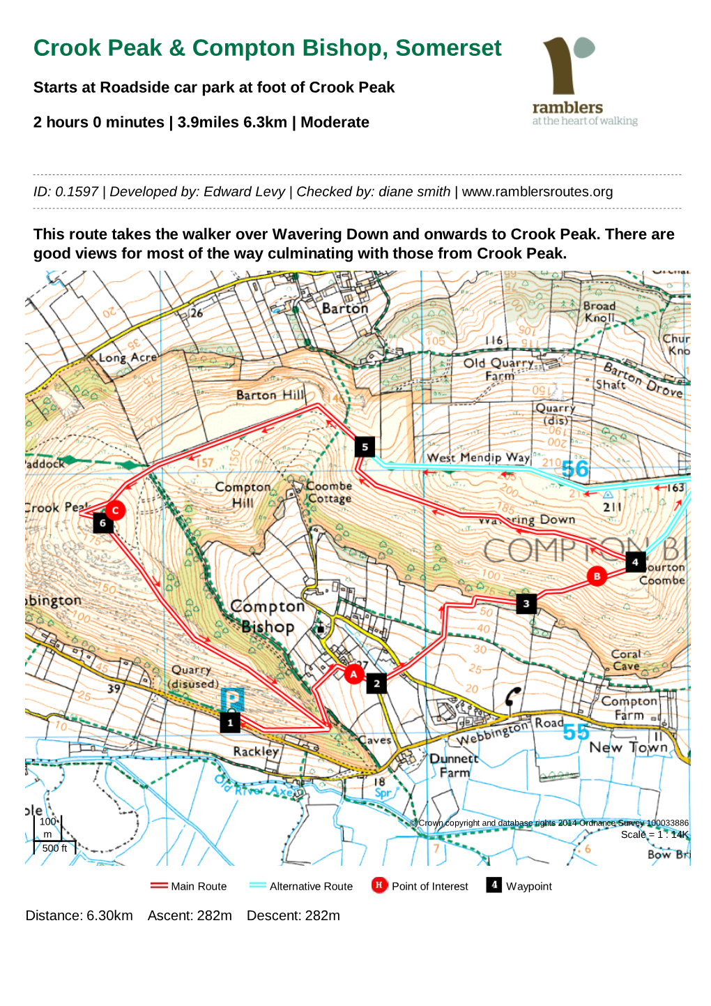 Crook Peak & Compton Bishop, Somerset