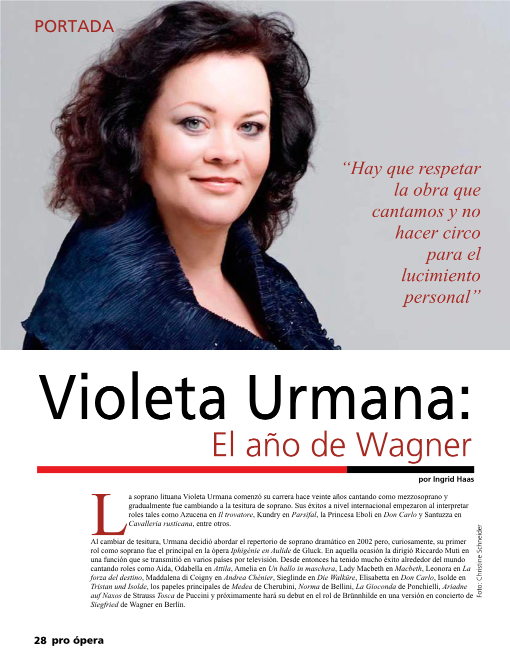 Violeta Urmana: El Año De Wagner