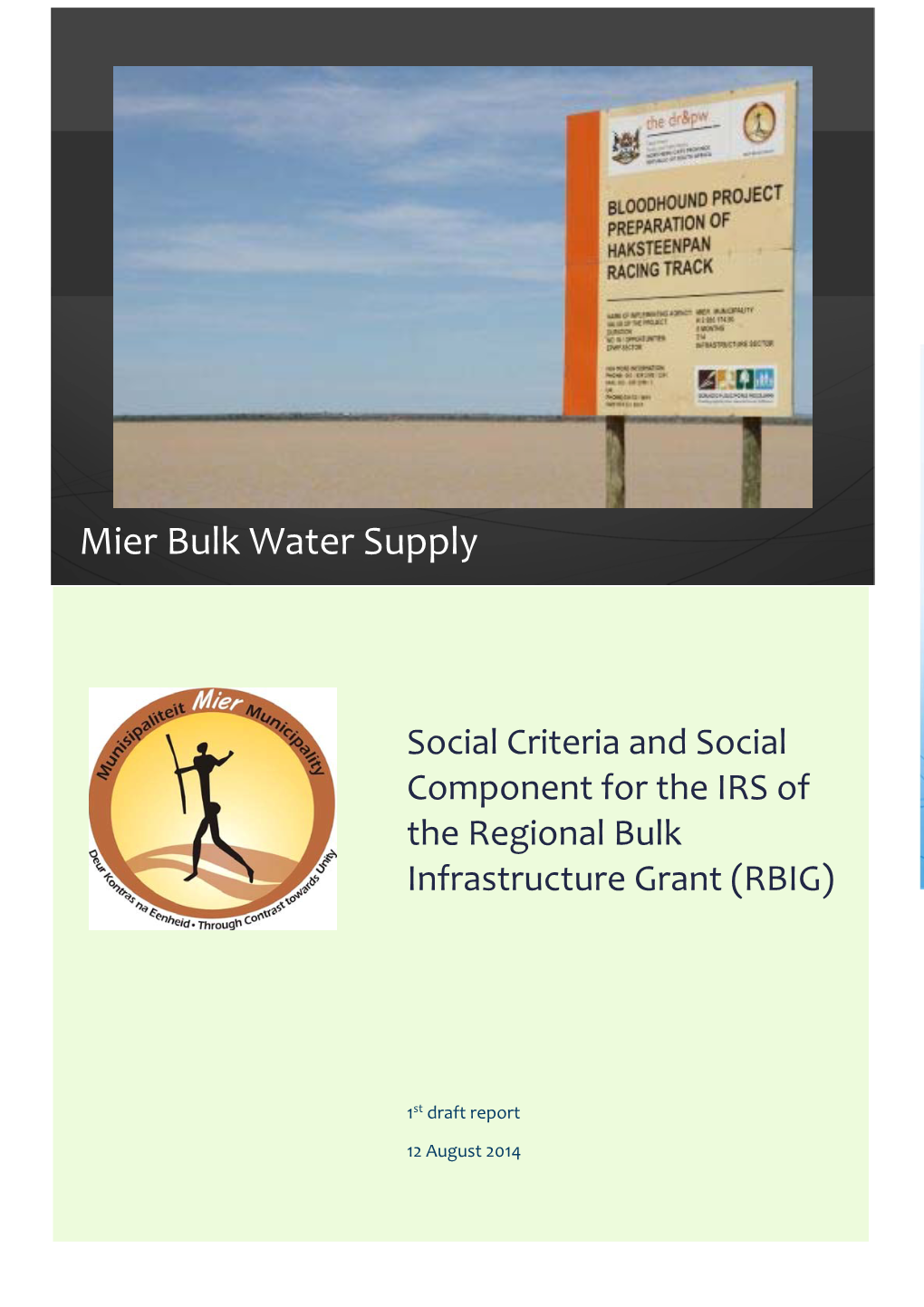 Mier Bulk Water Supply