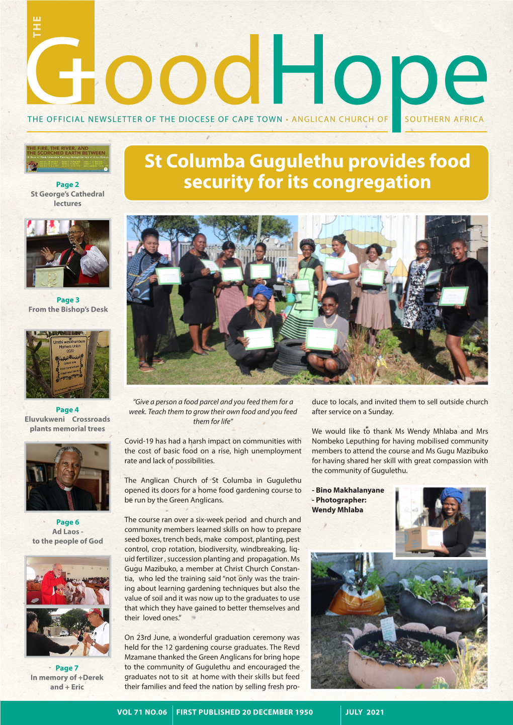 St Columba Gugulethu Provides Food Security for Its Congregation