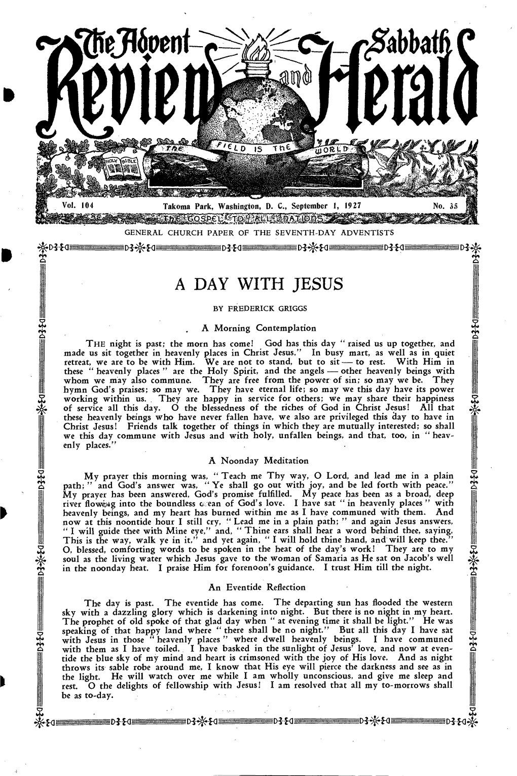 A Day with Jesus