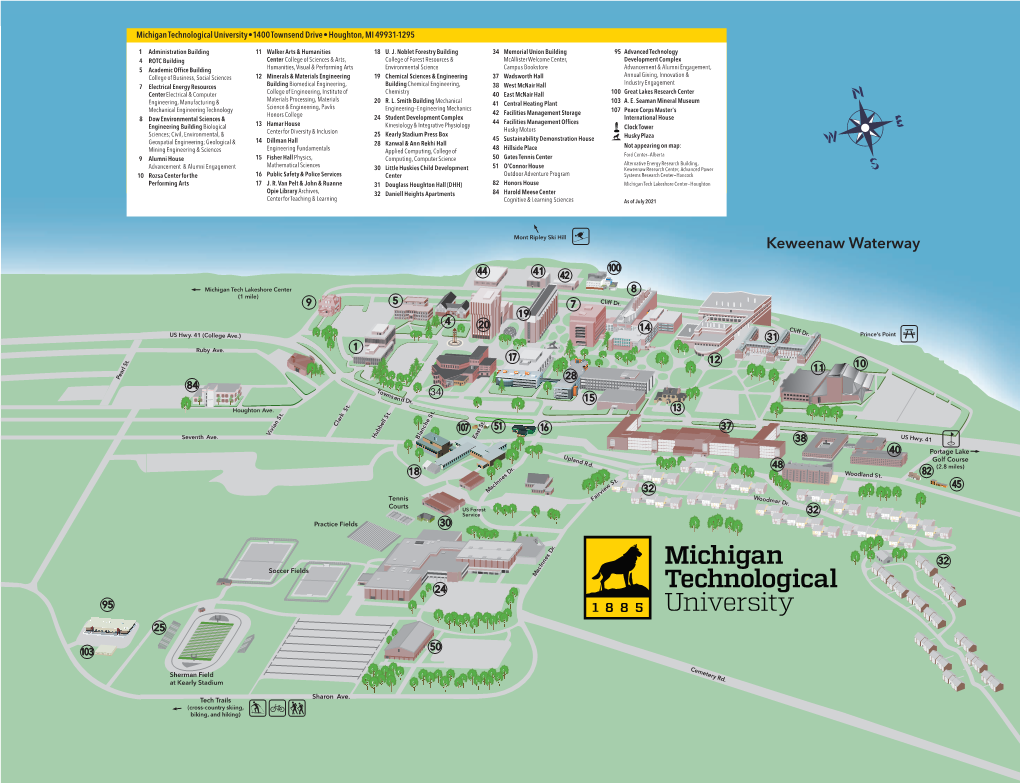 Campus Map PDF | Michigan Technological University