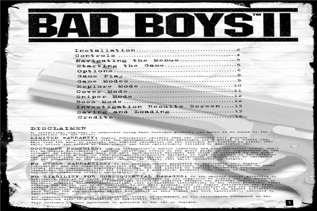 Bad Boys: Miami Takedown Windows Manual (English)