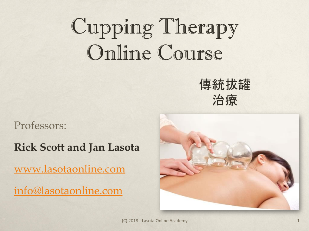 Traditional Cupping Therapy