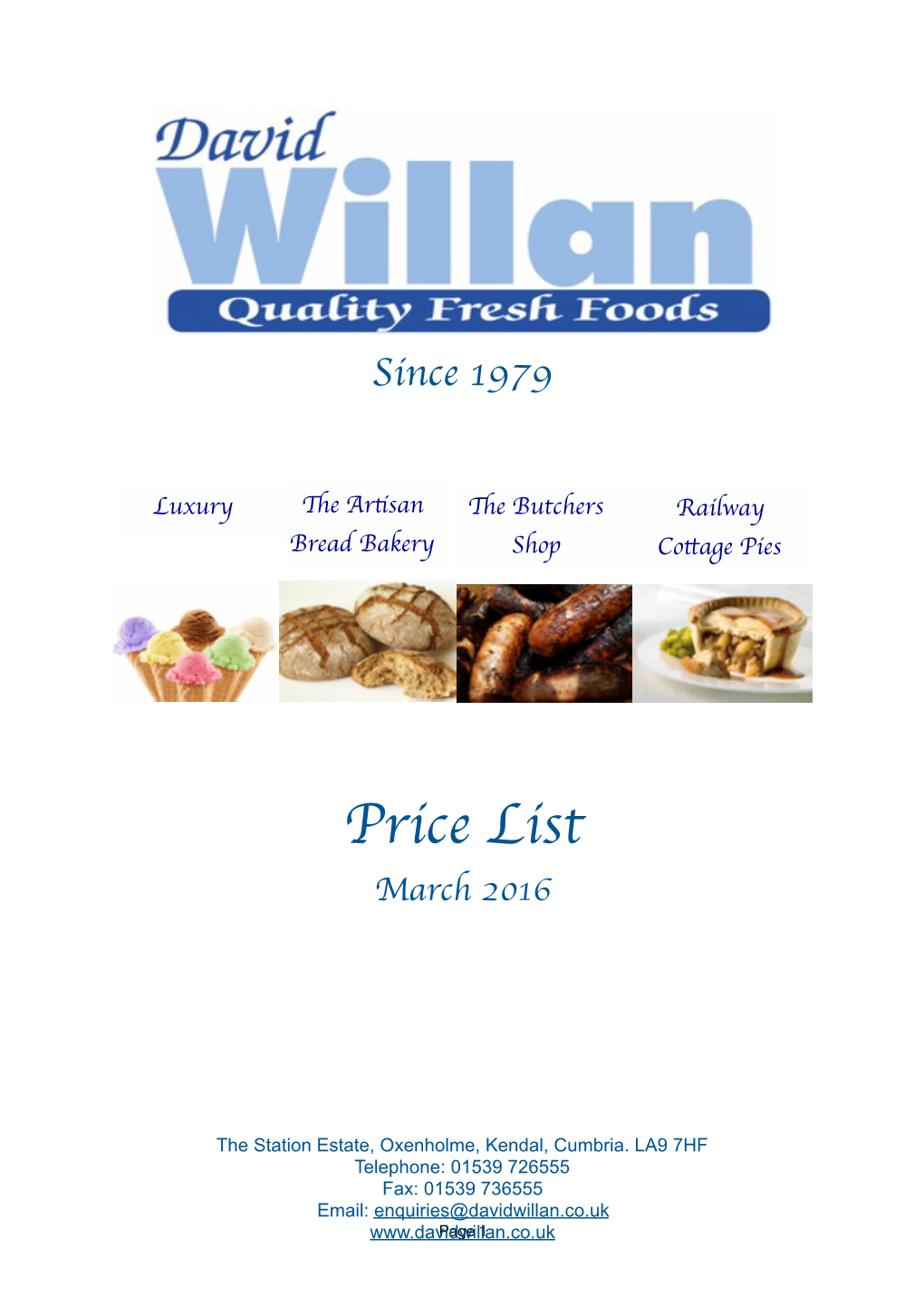 Price List March 2016