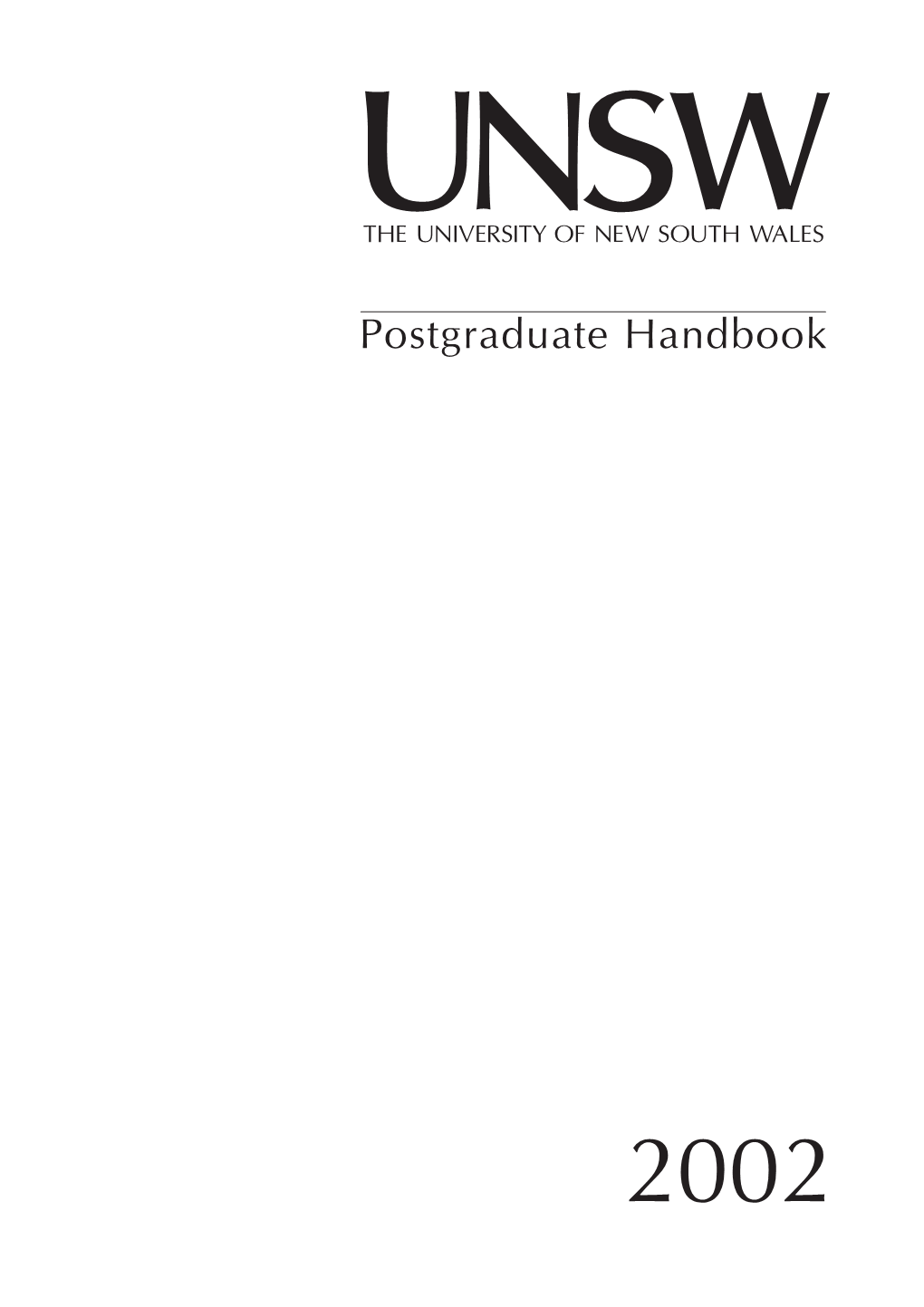 Postgraduate Handbook