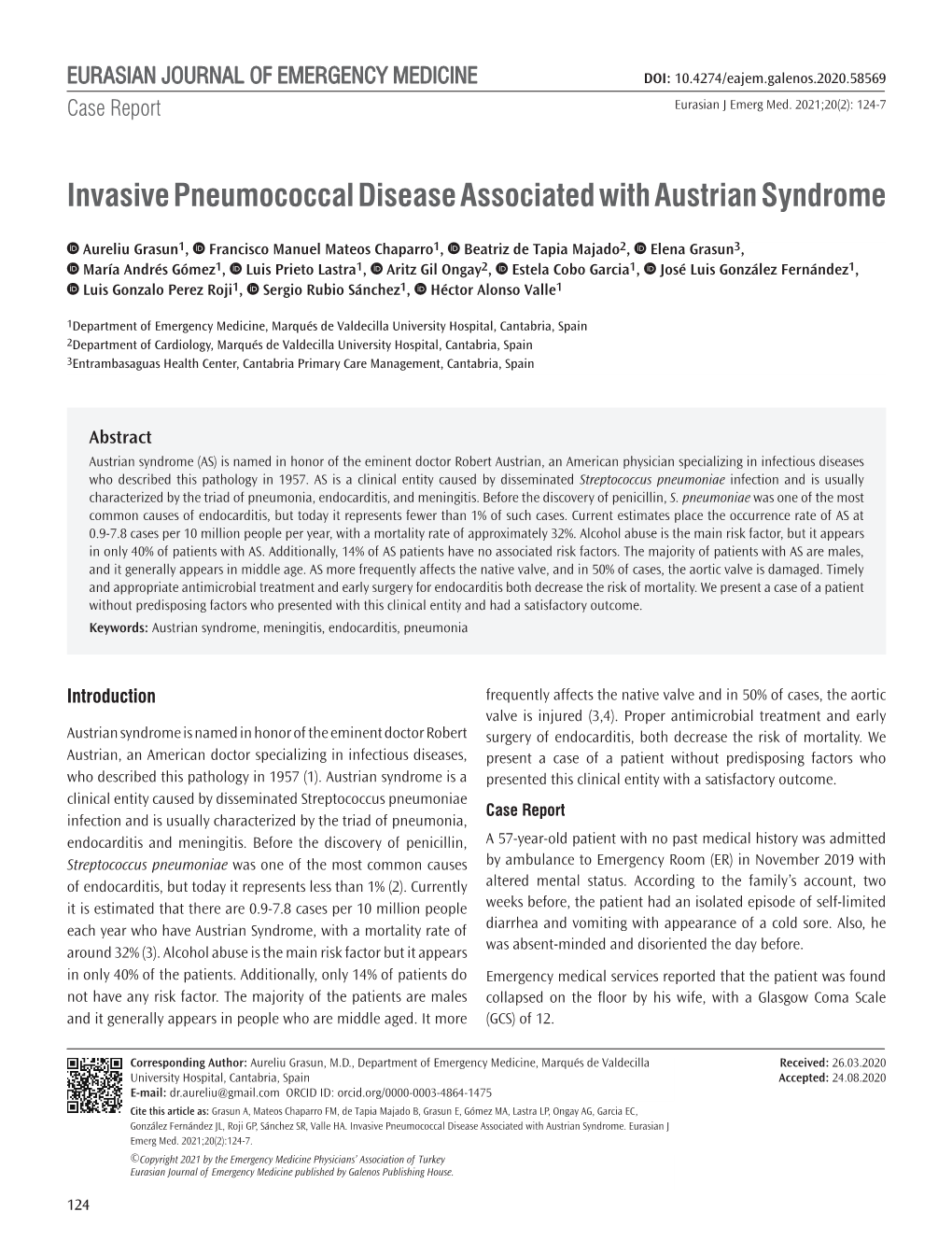 Invasive Pneumococcal Disease Associated with Austrian Syndrome