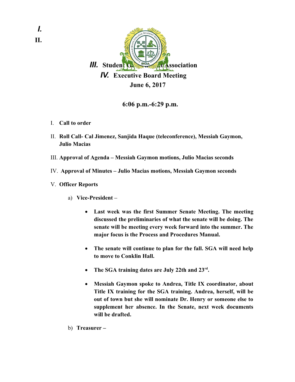 Formal Meeting Agenda s1