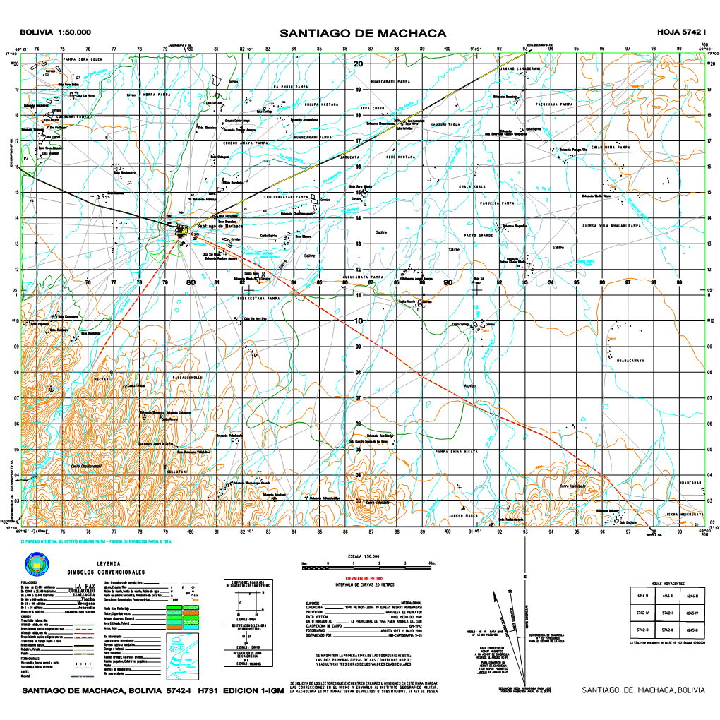 Santiago De Machaca Hoja 5742 I
