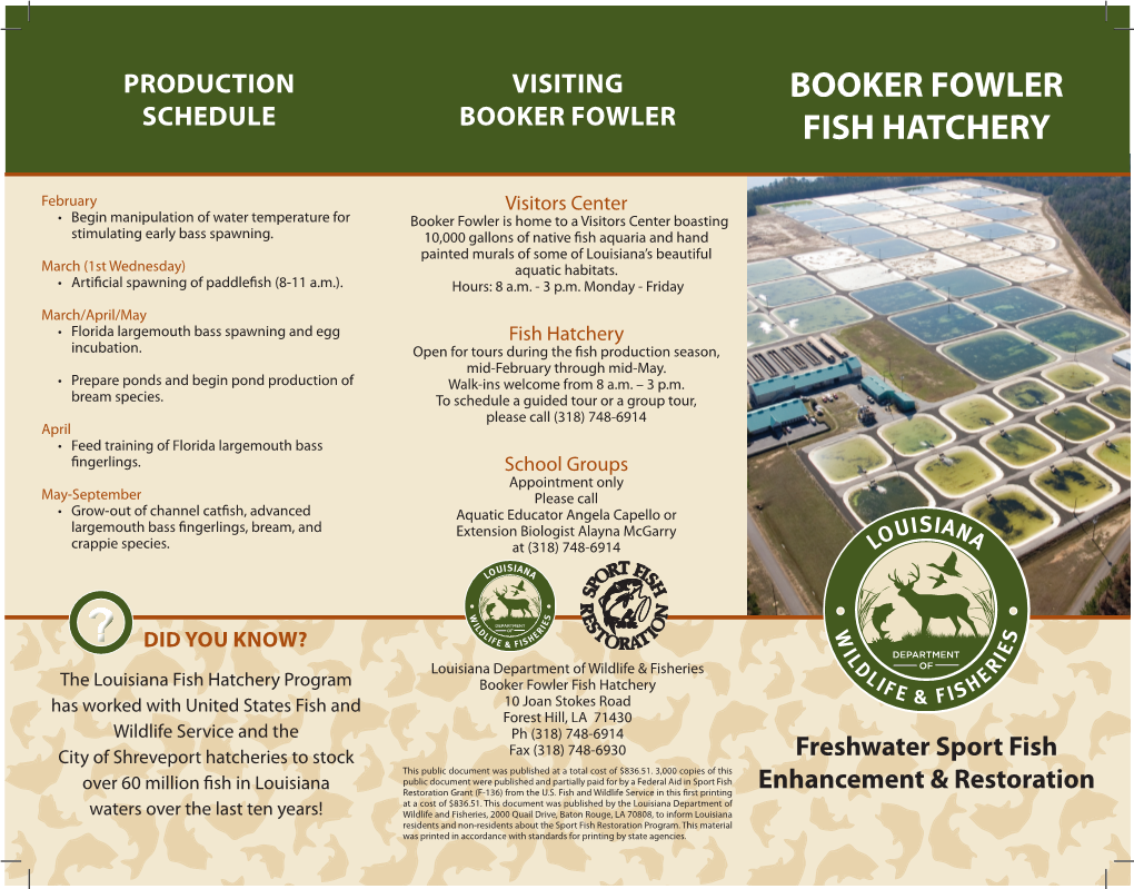 Booker Fowler Fish Hatchery