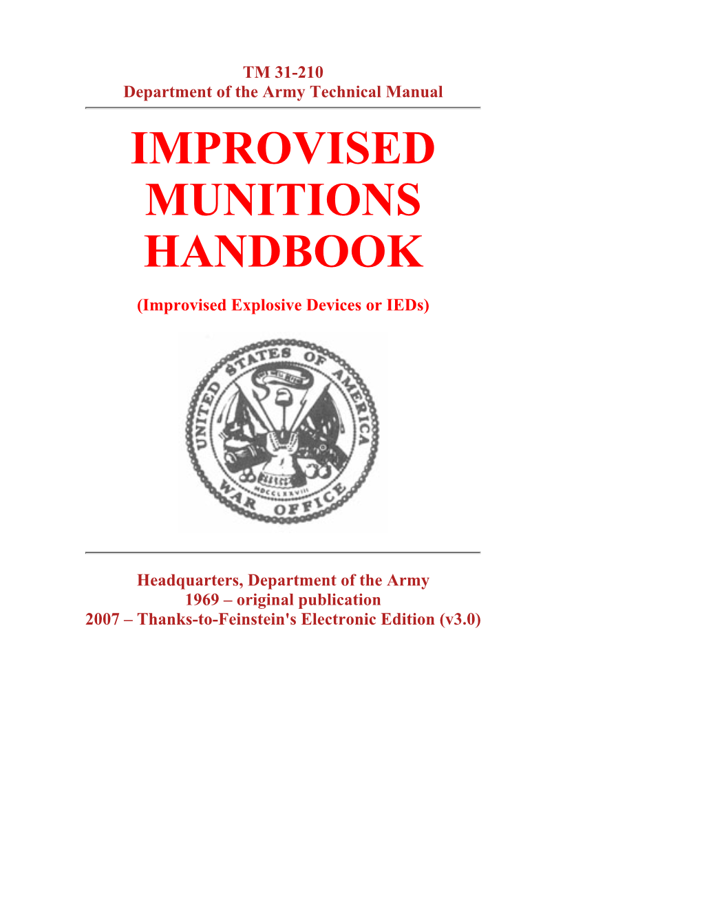 Improvised Munitions Handbook