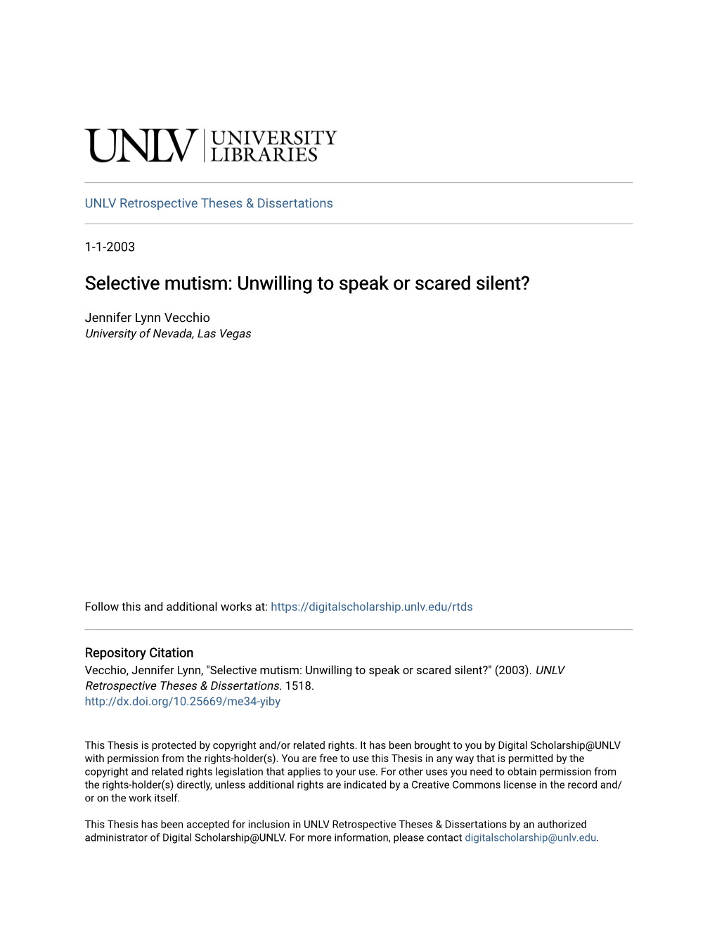 Selective Mutism: Unwilling to Speak Or Scared Silent?