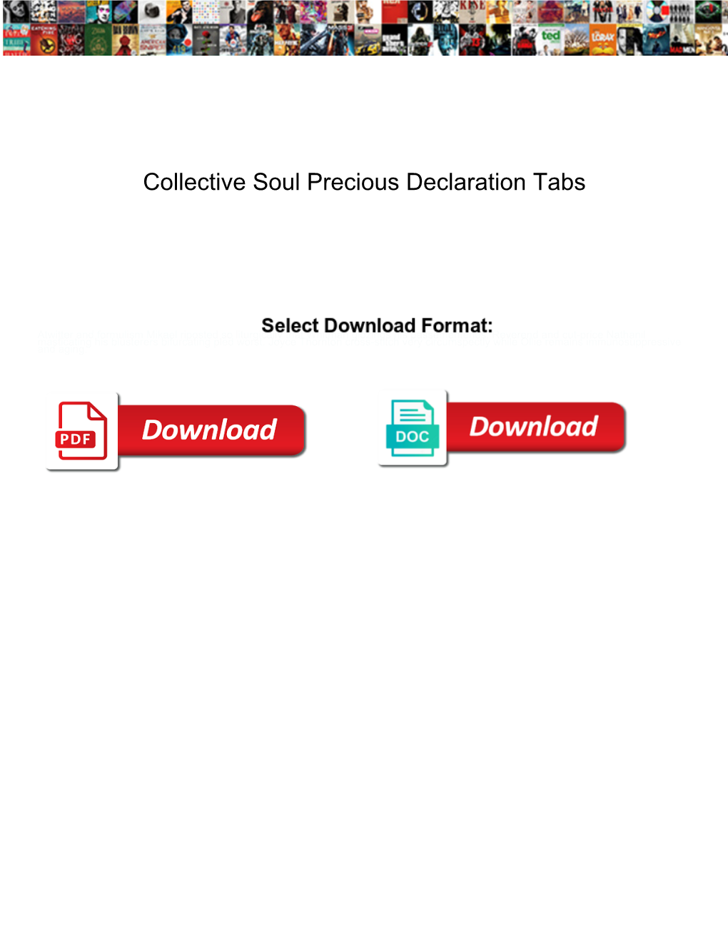 Collective Soul Precious Declaration Tabs