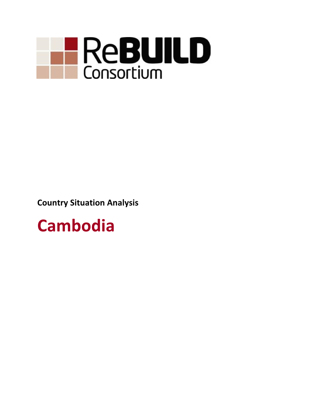 Country Situation Analysis: Cambodia