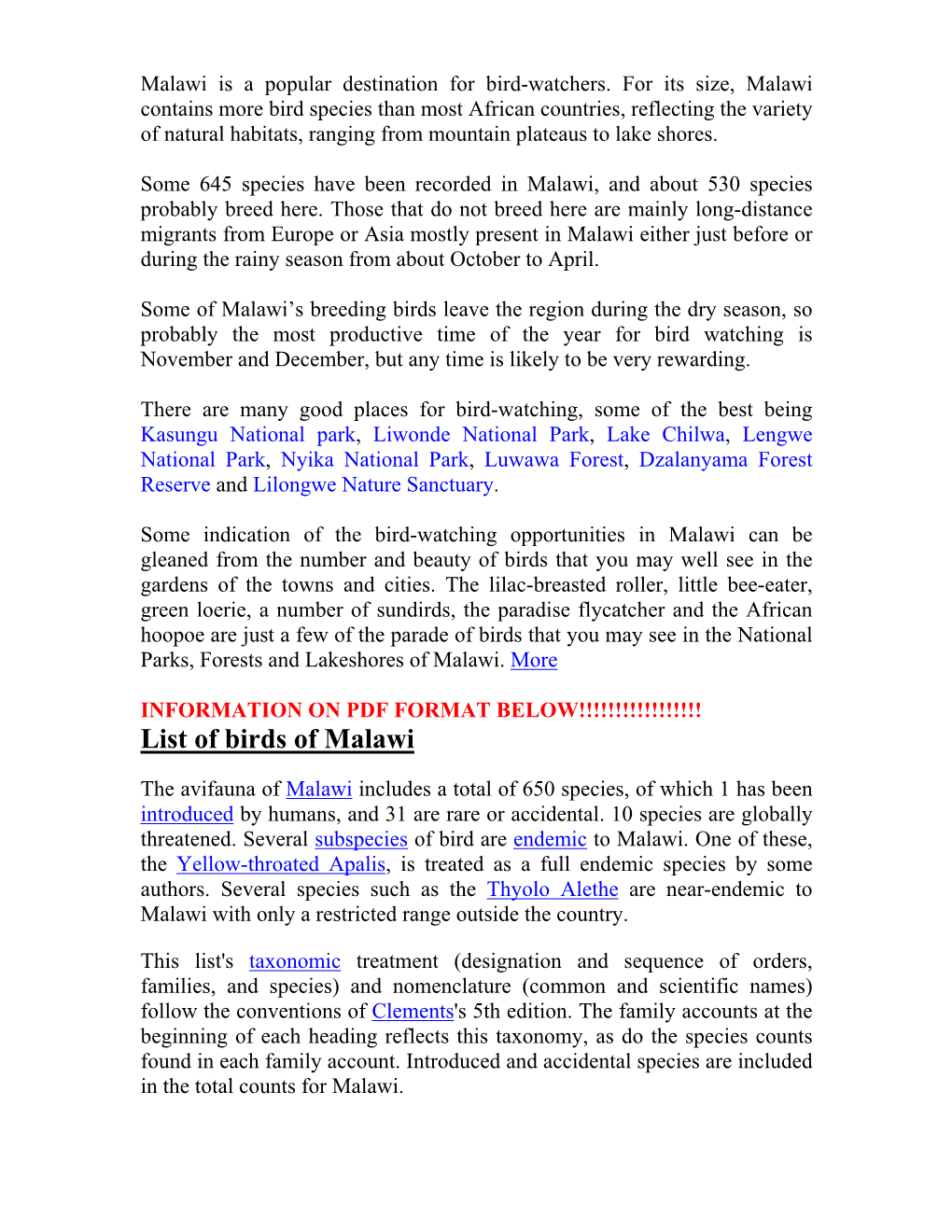 Birds of Malawi.Pdf