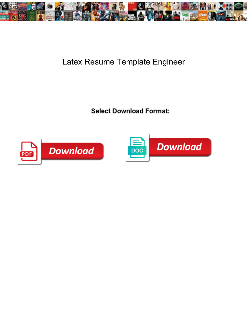 Latex Resume Template Engineer