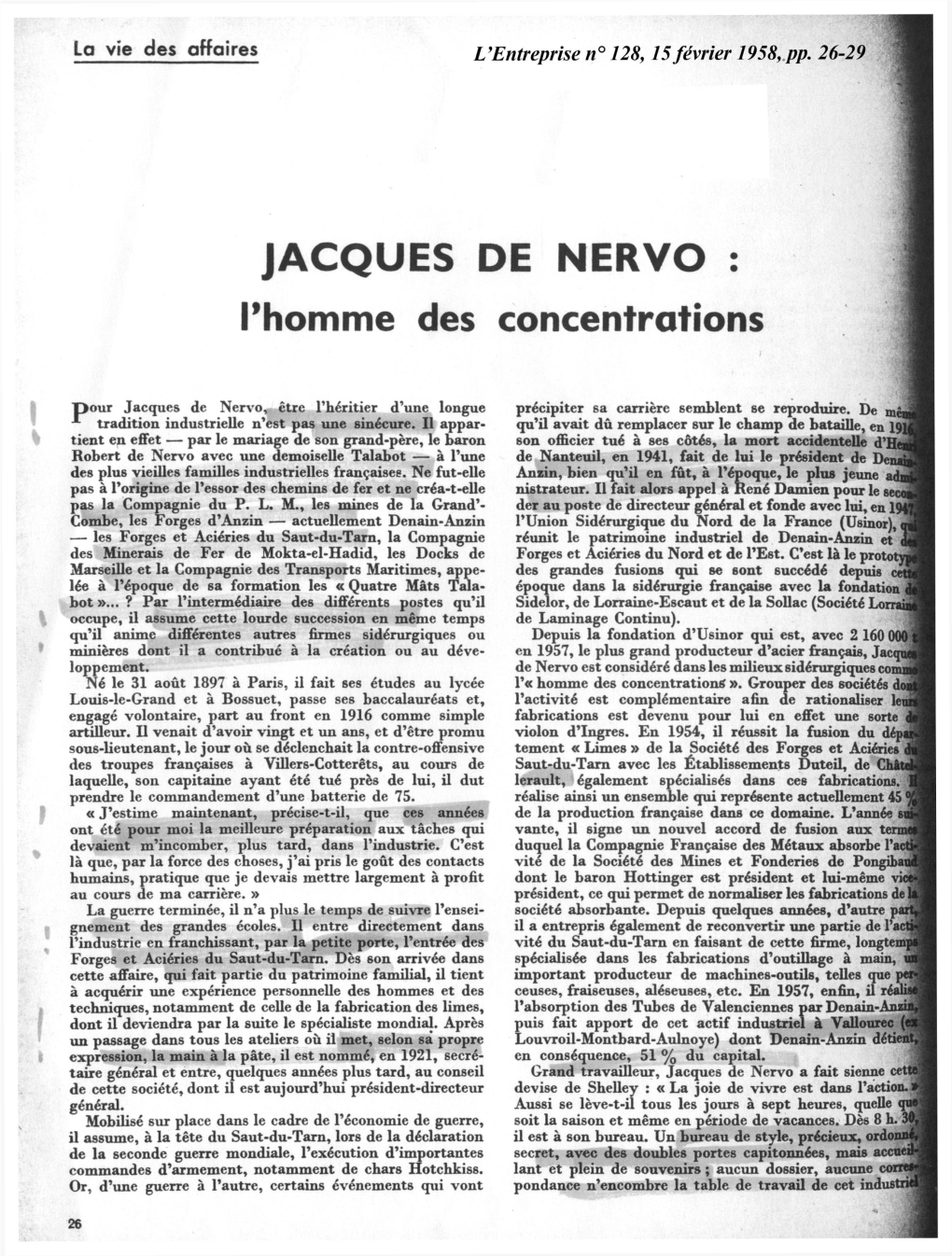 JACQUES DE NERVO : L'homme Des Concentrations