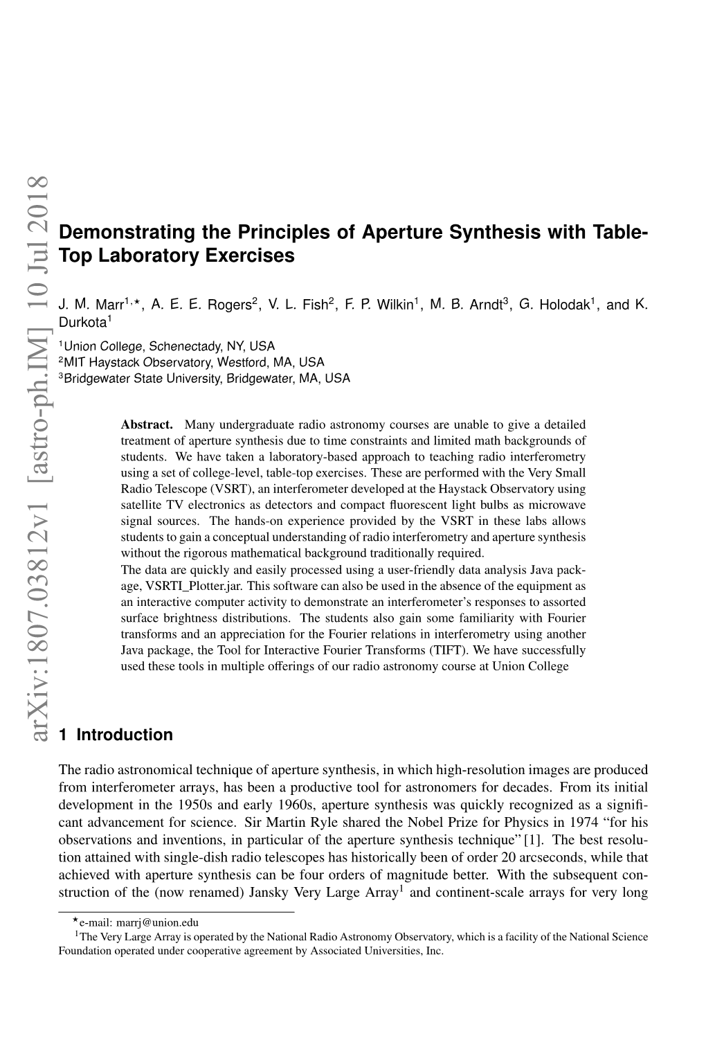 Demonstrating the Principles of Aperture Synthesis with Tabletop Laboratory Exercises