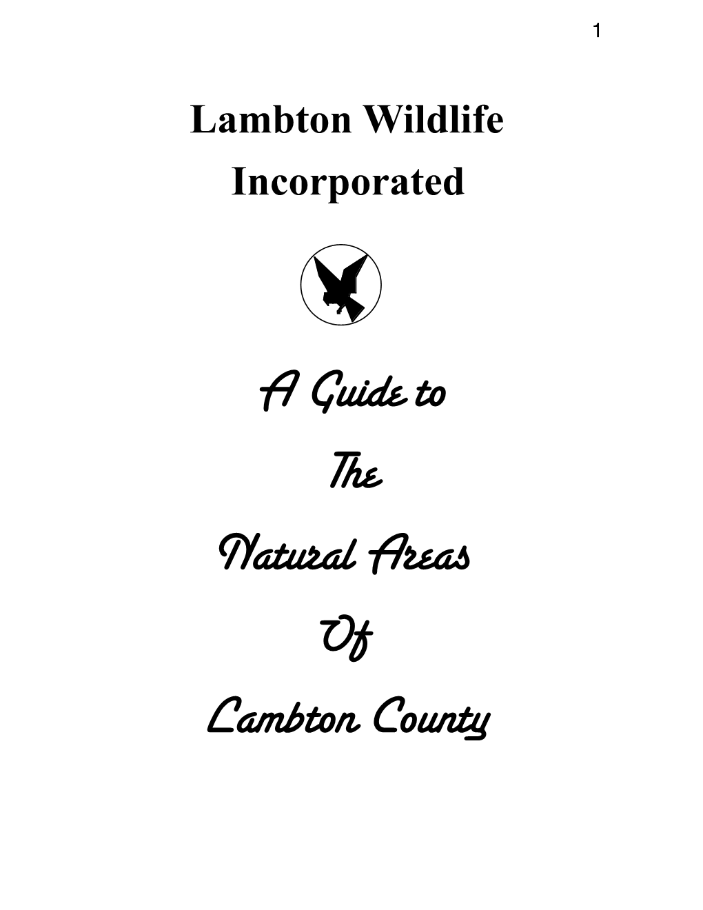 A Guide to the Natural Areas of Lambton County