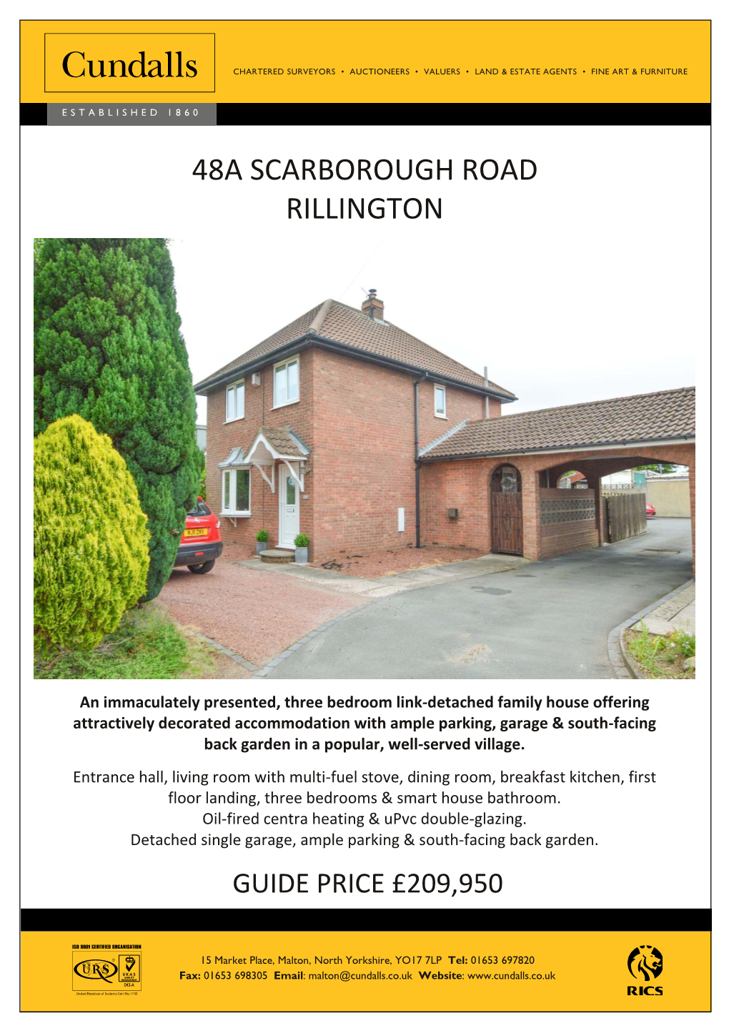 48A Scarborough Road Rillington