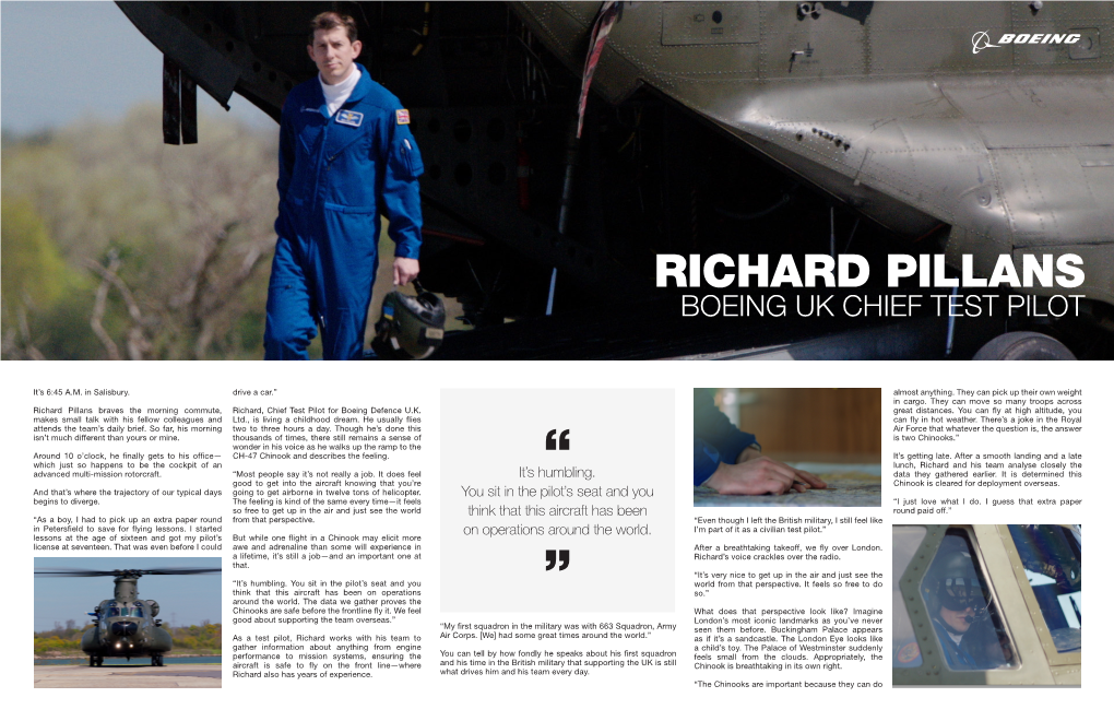 Richard Pillans Boeing Uk Chief Test Pilot