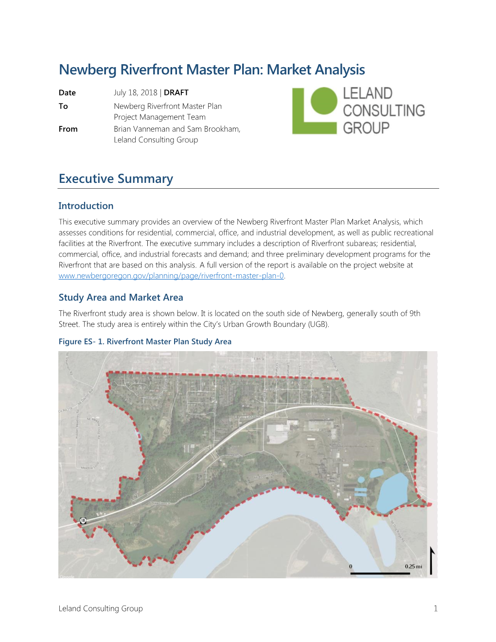 Newberg Riverfront Master Plan: Market Analysis