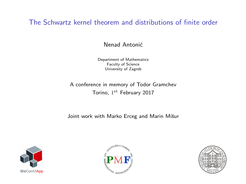 The Schwartz Kernel Theorem and Distributions of Finite Order