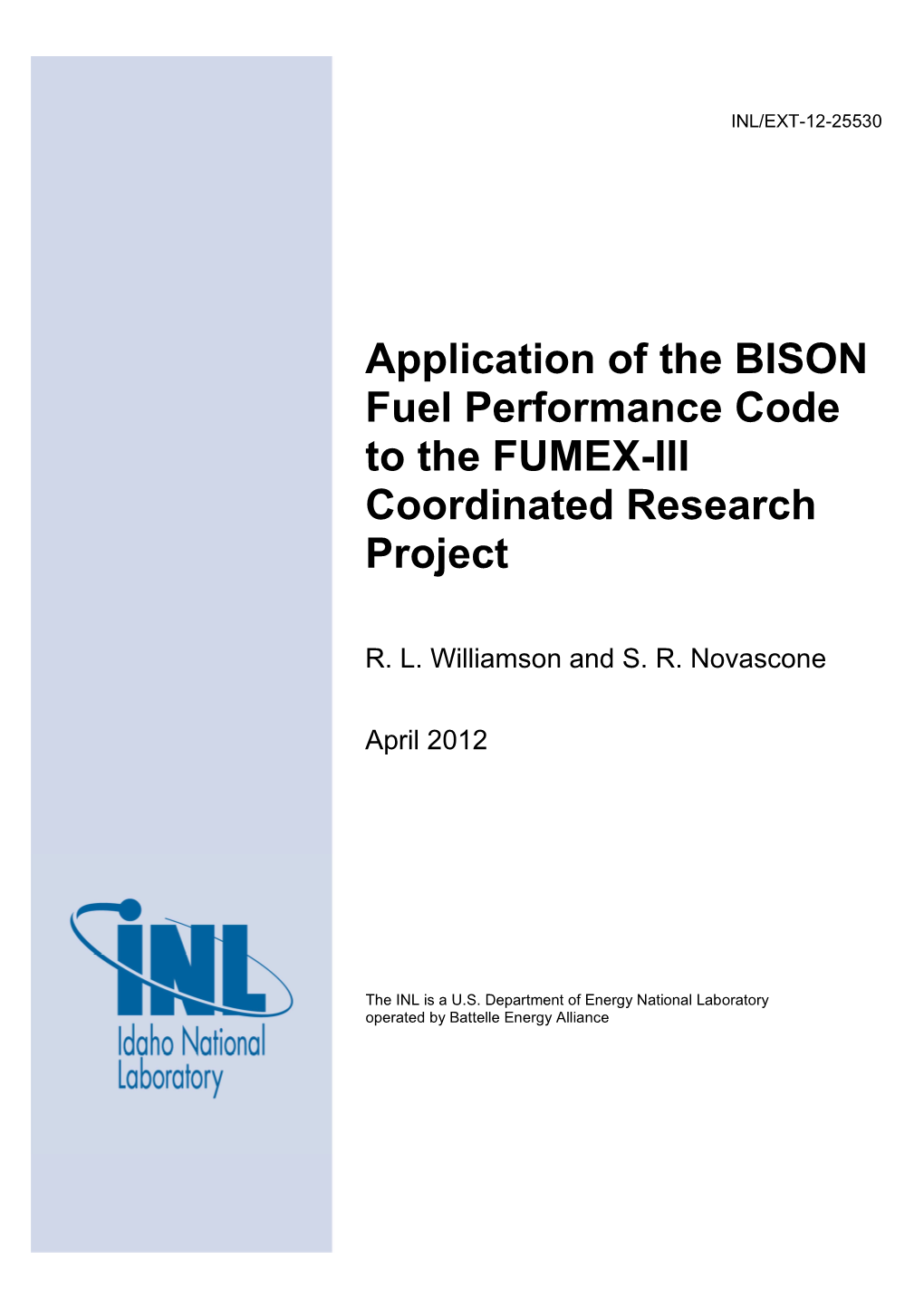 Application of the BISON Fuel Performance Code to the FUMEX-III Coordinated Research Project