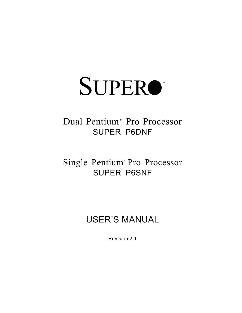 Dual Pentium Pro Processor
