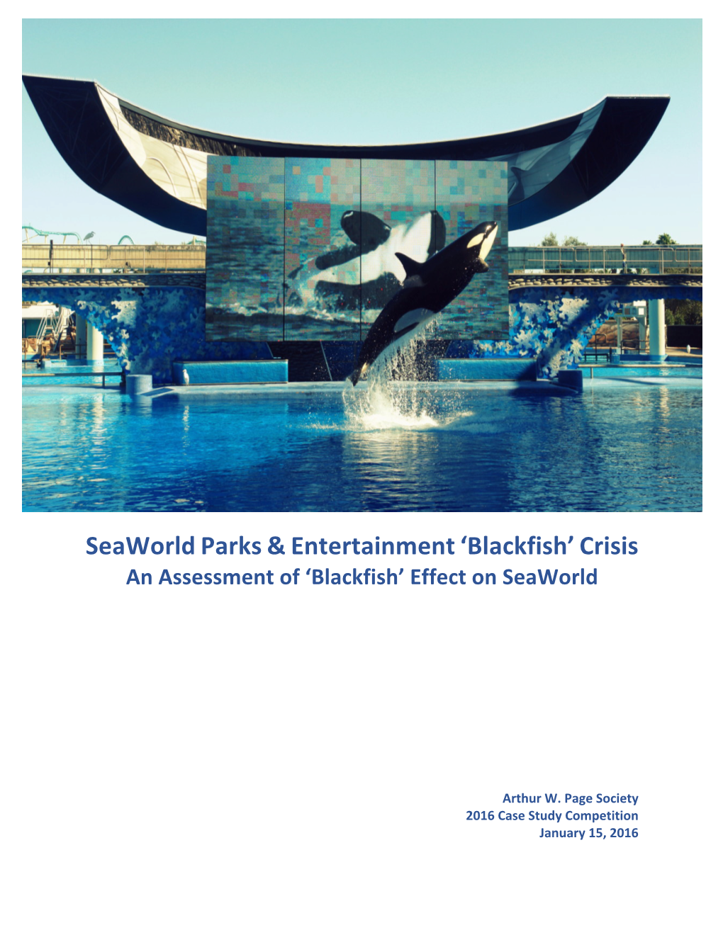 Seaworld Parks & Entertainment 'Blackfish'