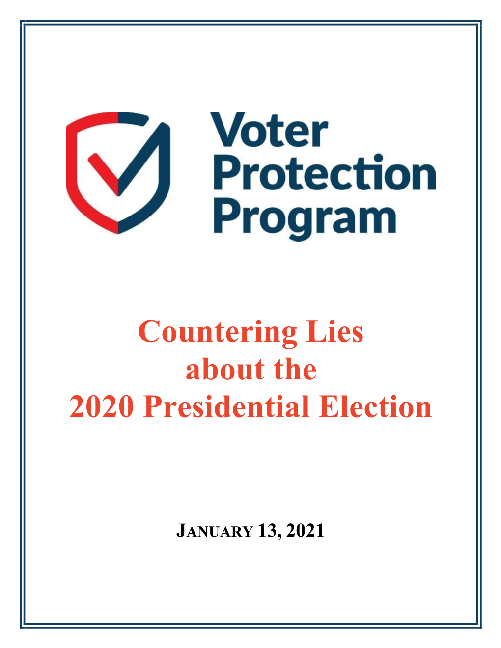 Countering Lies About the 2020 Presidential Election