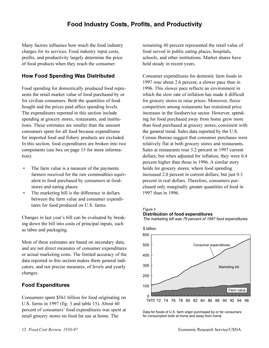 Food Industry Costs, Profits, and Productivity