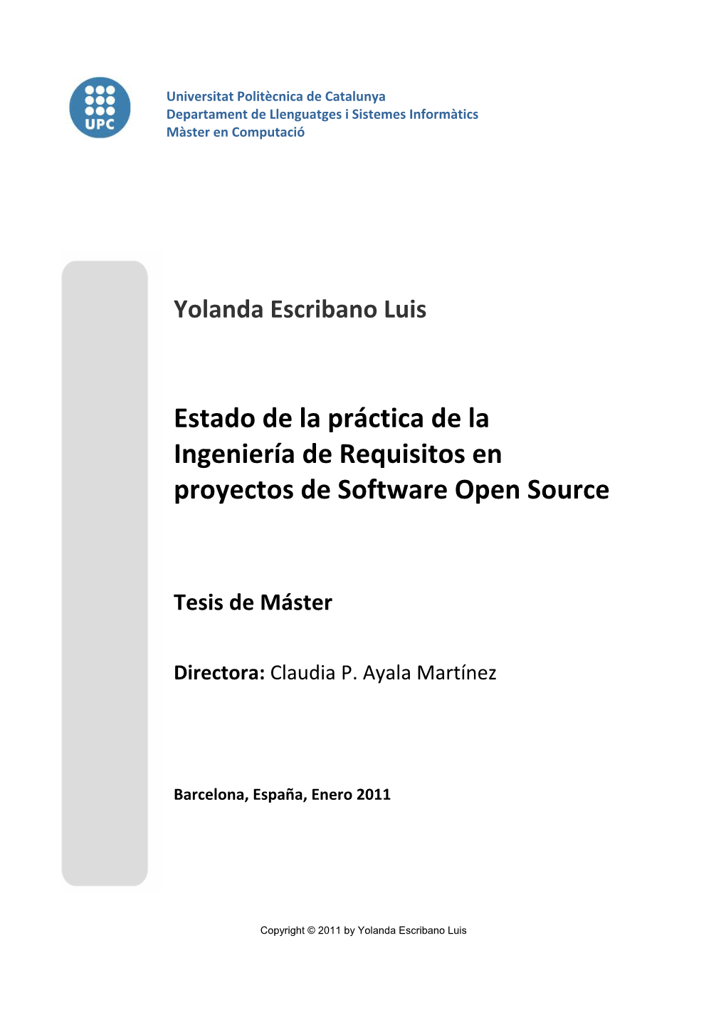 Estado De La Práctica De La Ingeniería De Requisitos En Proyectos De Software Open Source