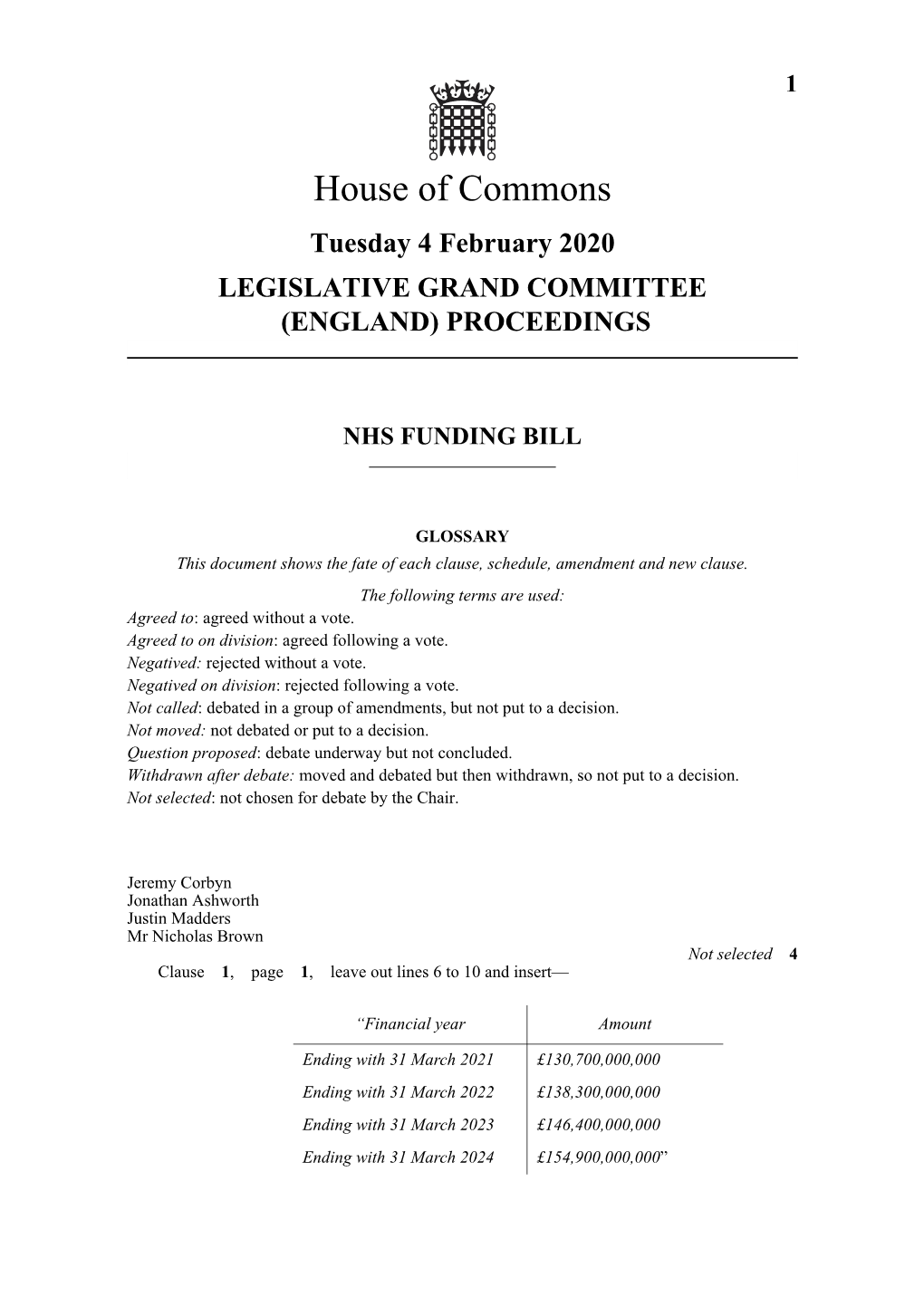 Legislative Grand Committee (England) Proceedings