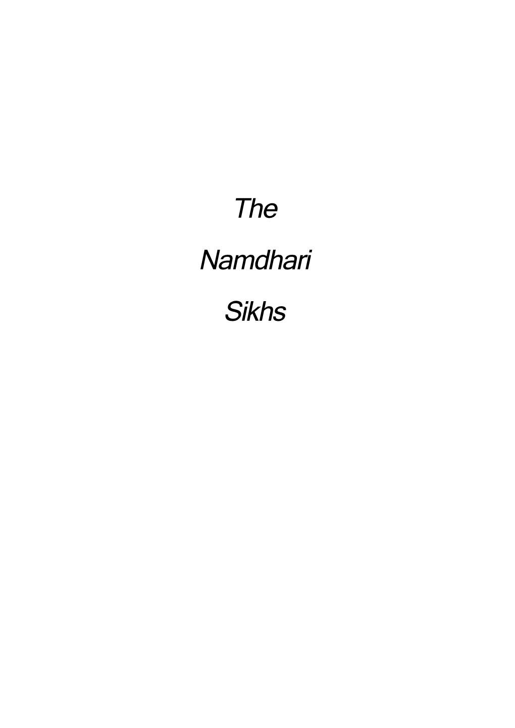 Namdhari Sikhs.Pdf