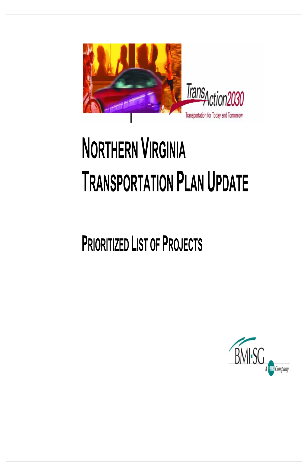 Northern Virginia Transportation Plan Update