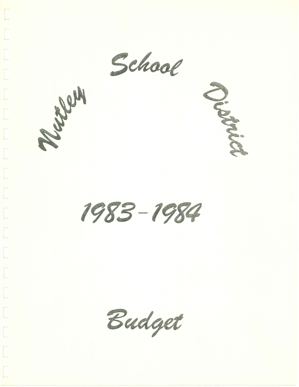 1983-1984 Budget